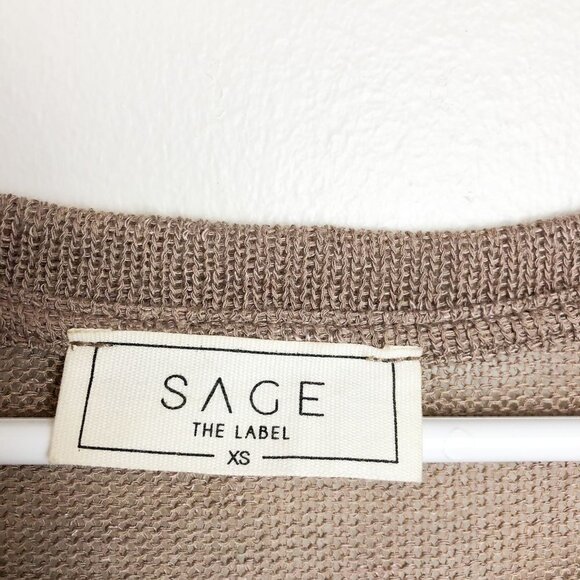 SAGE The Label Knit Sheer Knotted Duster Midi Dress XS - Picture 6 of 7